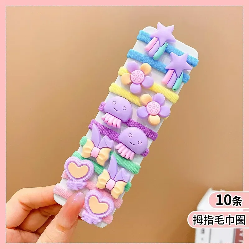 Children's Hair Bands with Small Headband Baby's Small Size Cartoon Accessories High Elasticity Tie Women's Rubber Band
