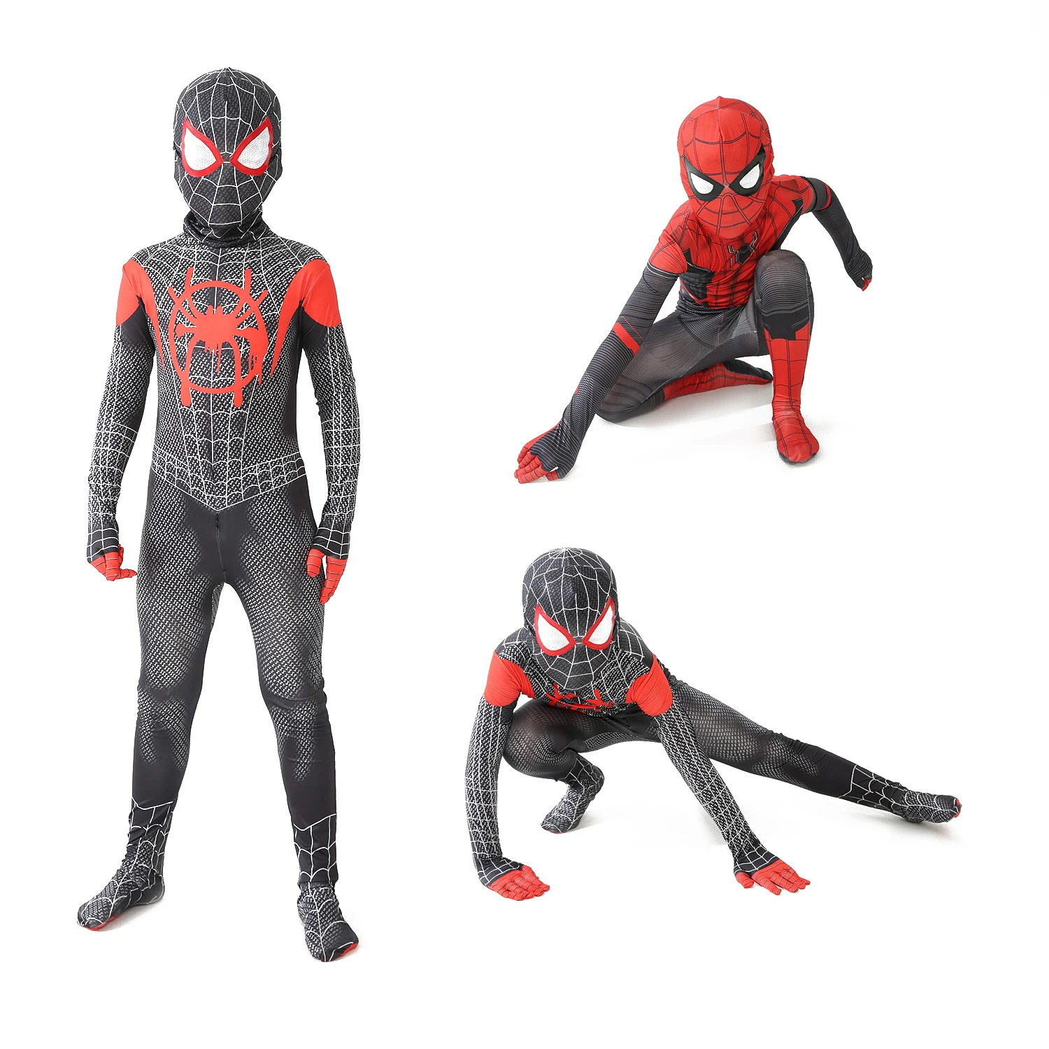 Superhero Spiderman Kids Costume Set 12 Style Iron Miles The Amazing Superhero spiderman kids costume set 12 style iron miles the amazing