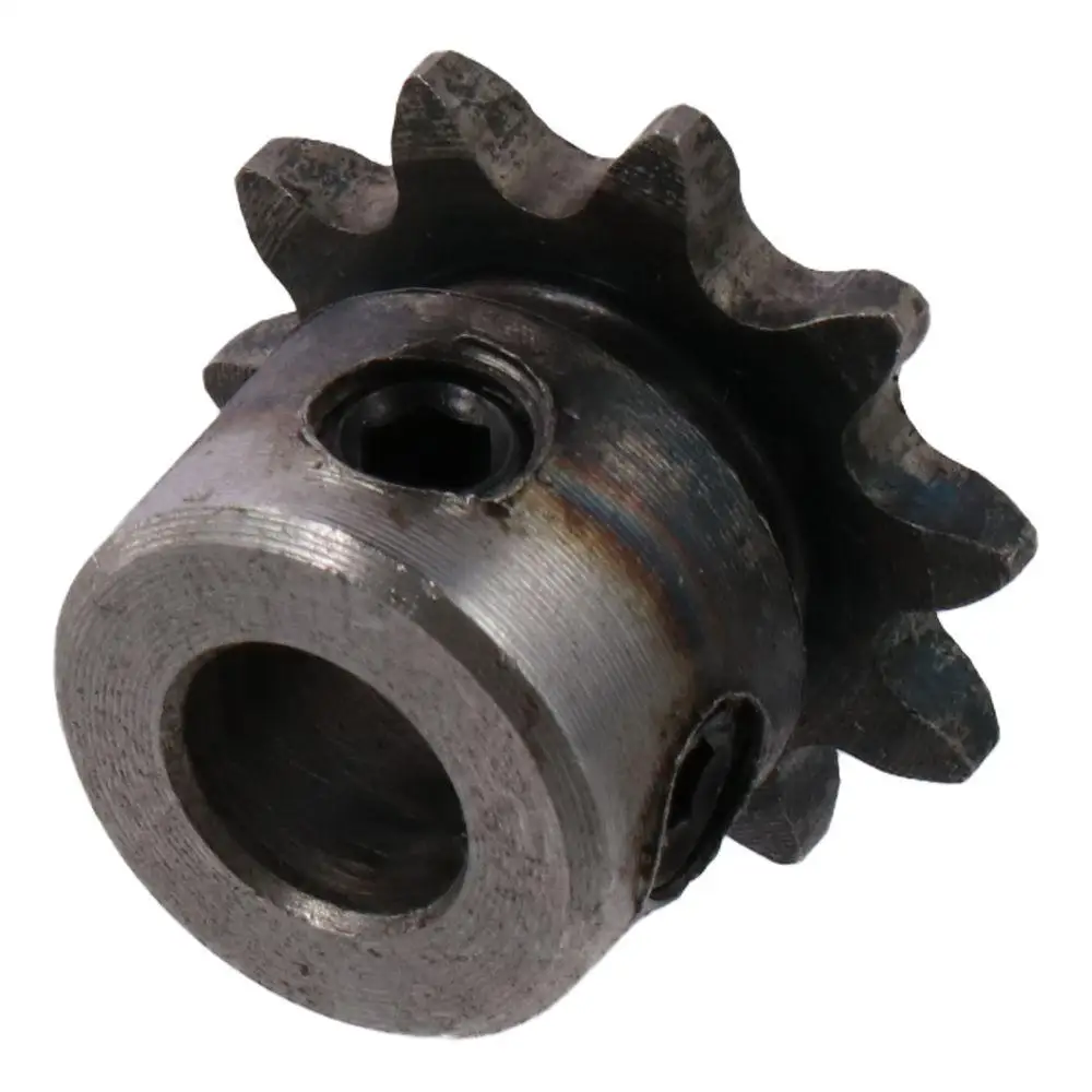 1Pc Single Strand 1/4" Pitch 10 Tooth Gear 25 Chain Black Oxide Industrial Drive Sprocket C45 Carbon Steel 8mm Bore for ISO 04C