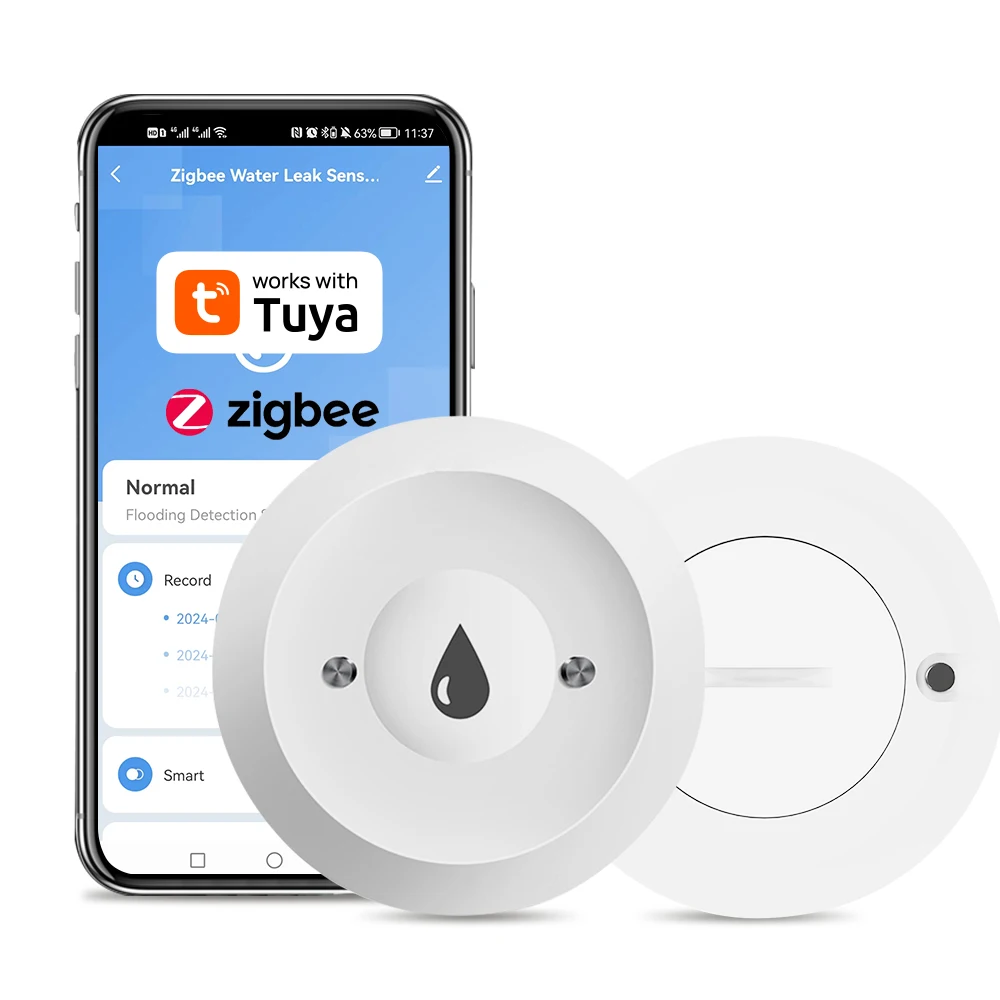 Датчик Утечки Воды Tuya Zigbee Приложение Для Удаленного Мониторинга Кухня Ванная