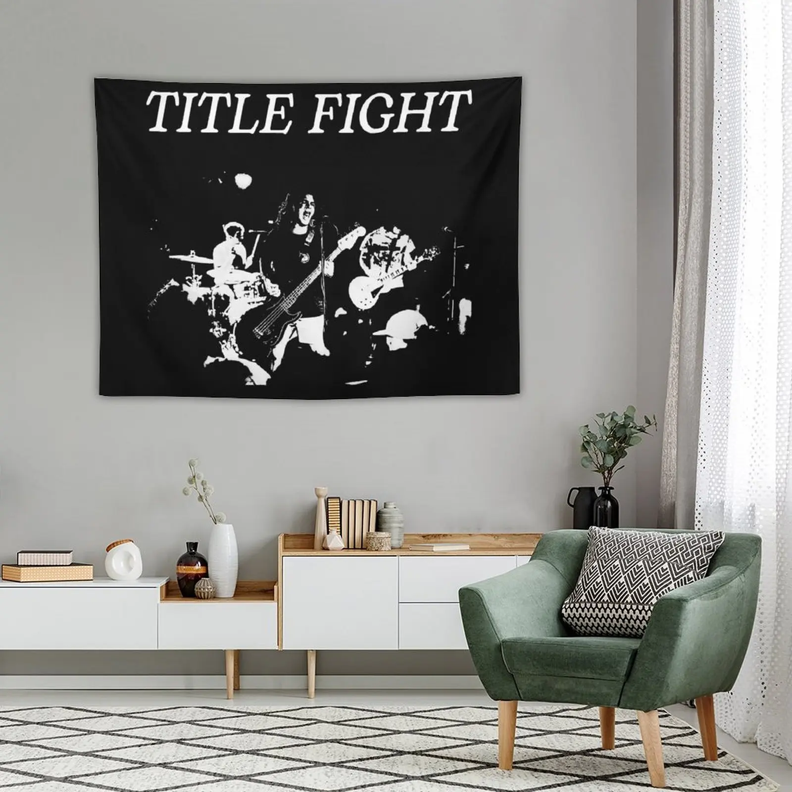 Title Fight Tapestry Room Decore Aesthetic Bedroom Deco Wall Tapestry