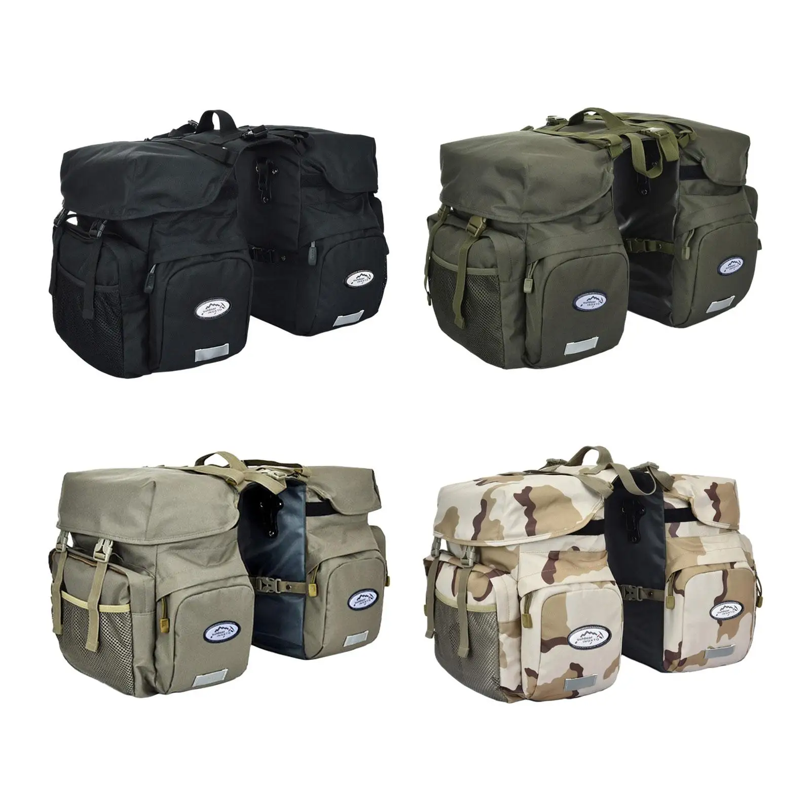 

Double Side Bicycle Saddle Bag Pack Waterproof Grocery Bag Bike Pannier Bag for Traveling Shopping Touring Commuting Accessories