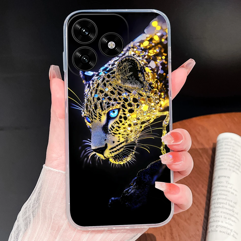 Lovely Animal Cartoon Soft Clear Silicone Phone Case - Lightweight and Durable Cover