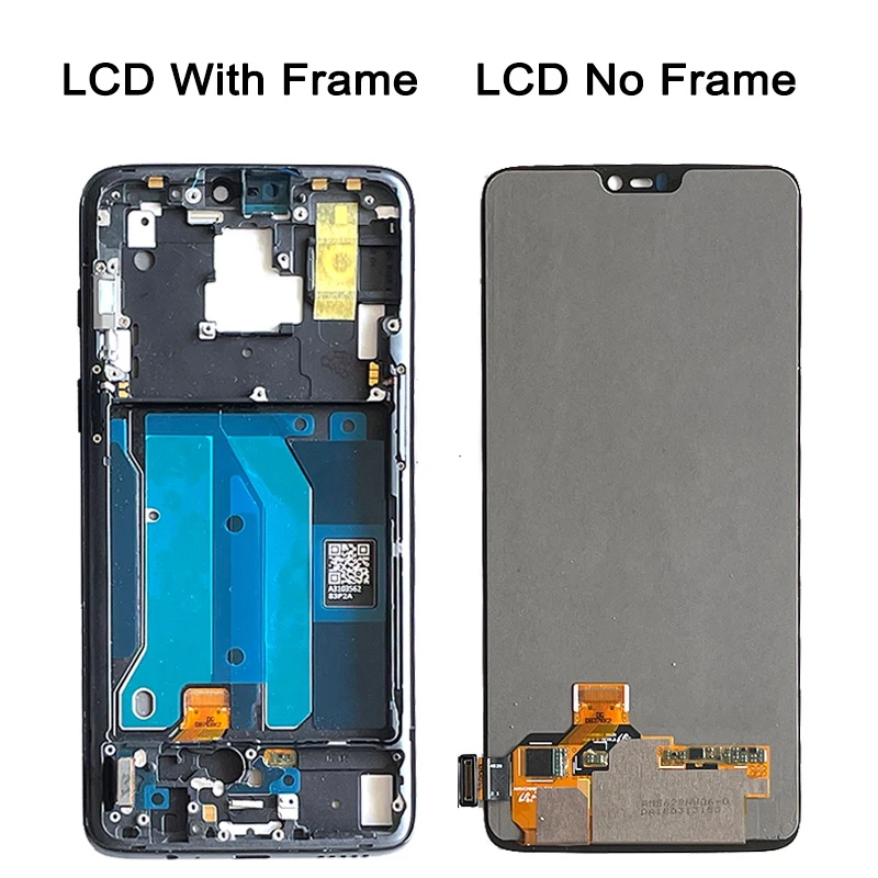 Original For Oneplus 6 LCD A6000 A6003 Touch Screen Digitizer Display Replacement Assembly Parts With Frame For One Plus 6 LCD