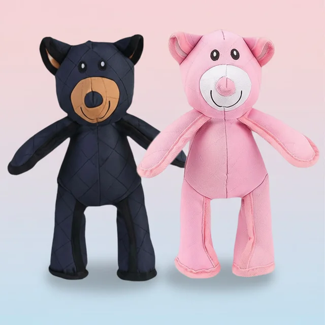 Squeaker Teddy Bear Dog Toys Aggressive Chewers Indestructible Stuffed Plush Dog Squeaky Toys Keep Them Busy For All Dogs Breeds