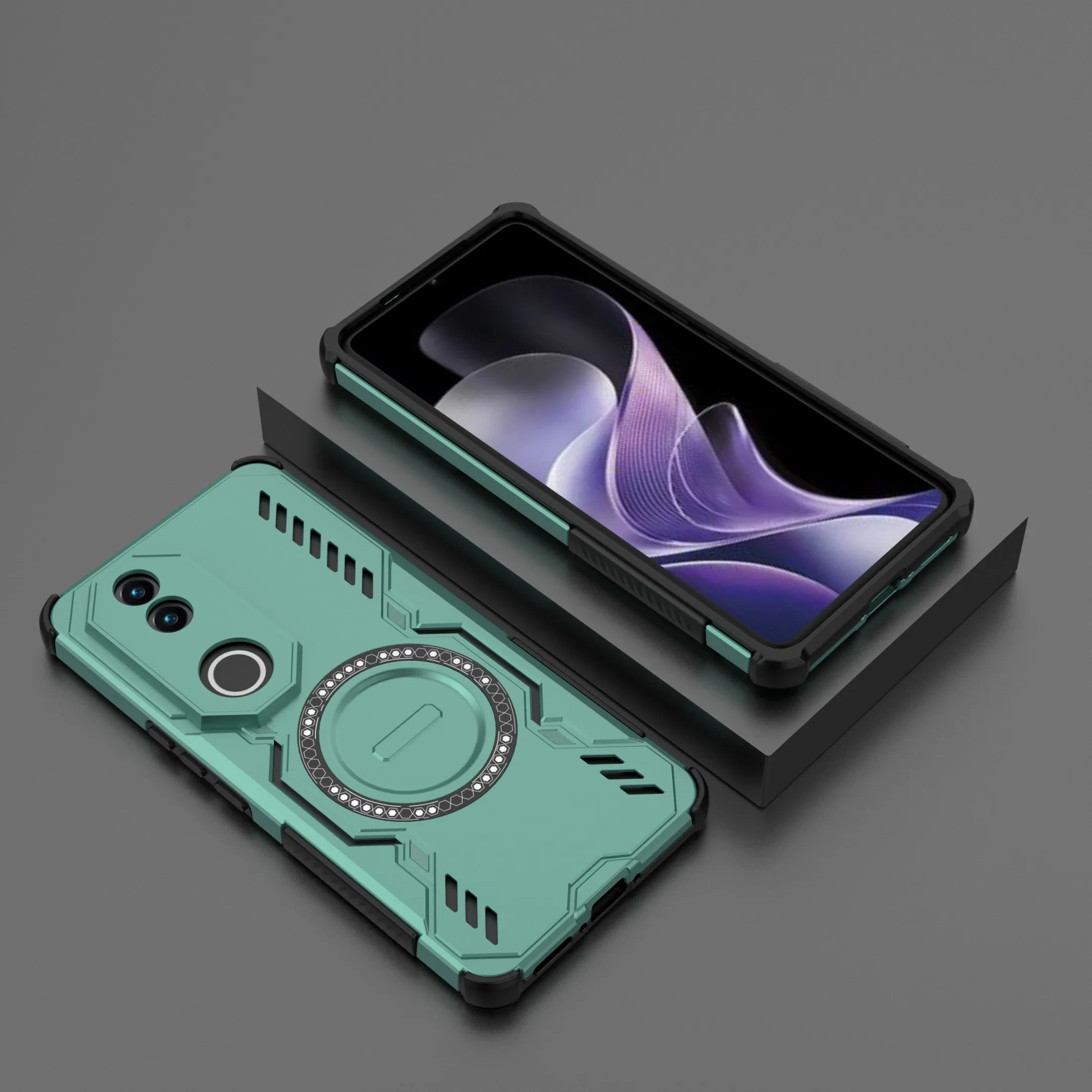 Magnetic Anti-Slip Shockproof Silicone Phone Case with Bumper Protection
