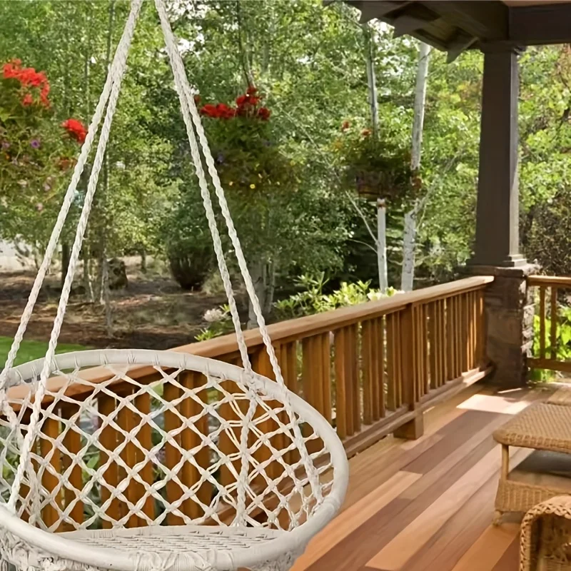 كرسي أرجوحة معلق حبل قطن احترافي