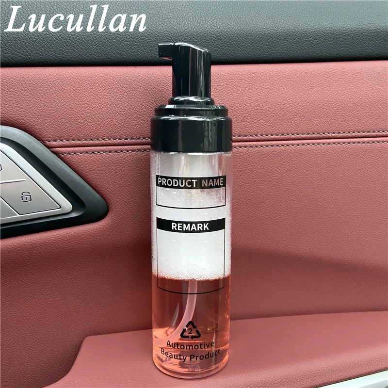 Lucullan 세차 샴푸 컨테이너 희석 리필 병 200ML 프레스 헤드 휴대용 PET 디스펜서 병