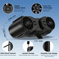Ventilateur de refroidissement rechargeable 5 vitesses 10000 mAh pour extérieur, portable à clipser sur ceinture, à porter à la taille, à suspendre au cou, pour le camping 6