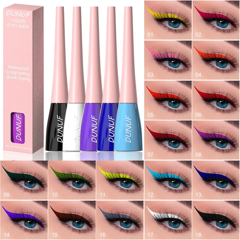 18 Colors Matte Colorful Liquid Eyeliner Pencil Waterproof Lasting Makeup Liquid Eye Liner Blue Green Yellow Eyes Cosmetics Pen eyeliner pencils liquid eyeliner eyeliner pen