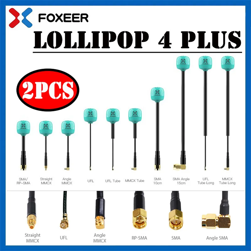 

Foxeer Lollipop 4 Plus FPV Antenna 5.8G 2.6DBI RHCP LHCP SMA RPSMA UFL MMCX FPV Omni LDS Antenna For FPV Racing Drone