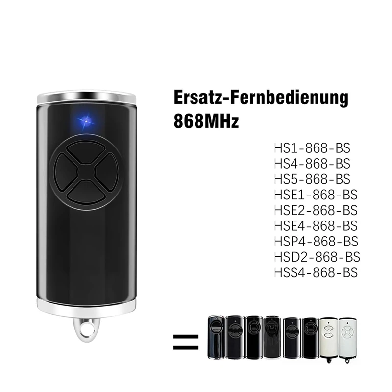868Mhz Garage Door Opener, 2Pack Replacement Garage Door Openers For Hormann Handheld Transmitter HSE-4-868-BS 6
