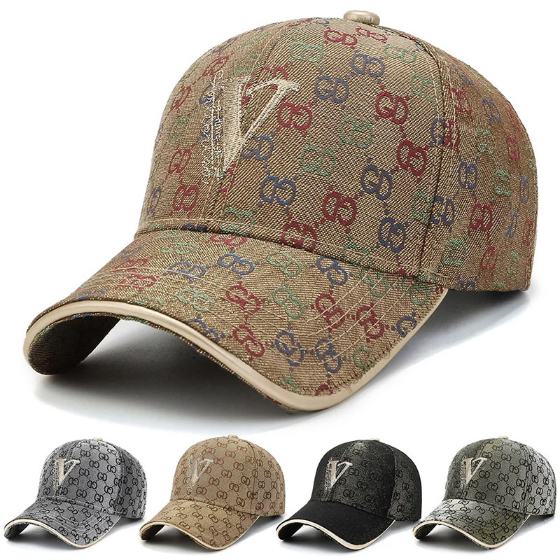 Haftowana czapka z daszkiem Unisex tata kapelusz modny nadruk czapka