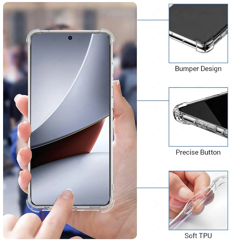 Transparent Crystal Clear Ultra Soft TPU Silicone Back Cover - 2 Pack
