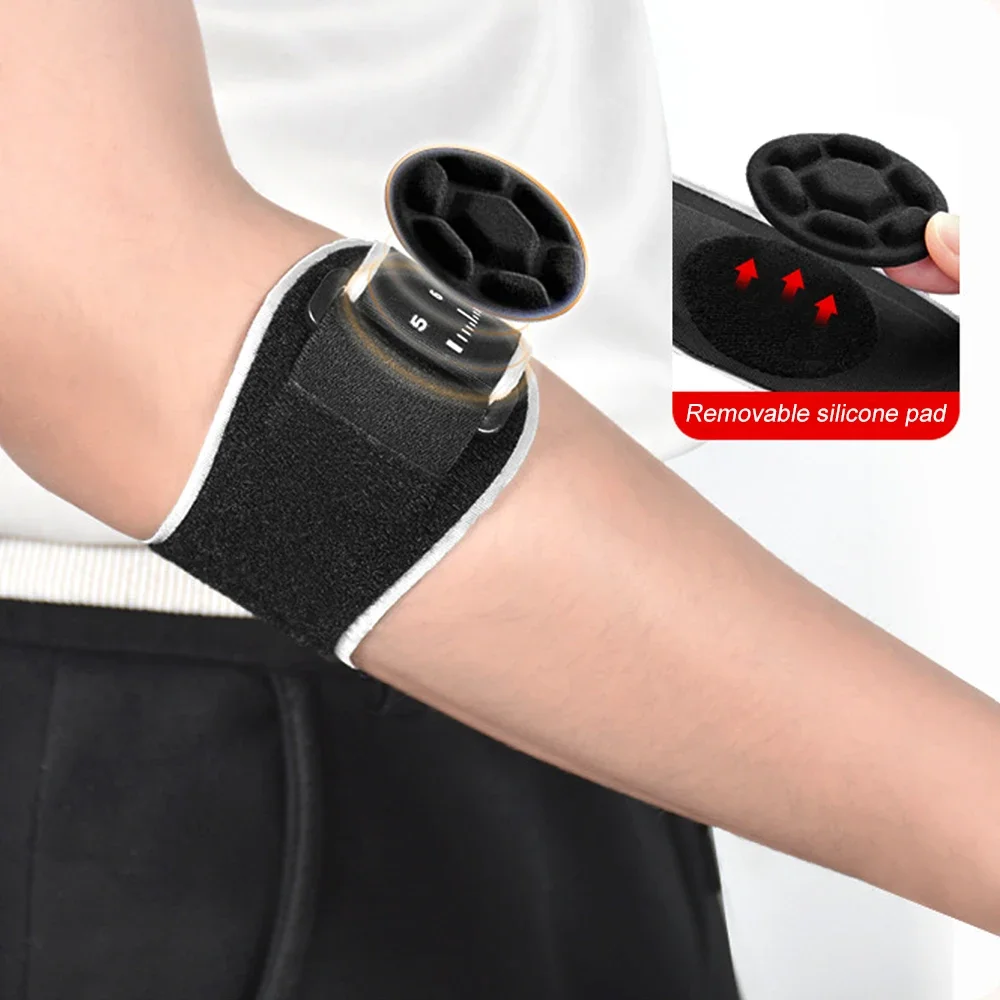 1PCS Tennis Elbow Brace-Adjustable Forearm Support Band with Removebale Pad, Elbow Strap for Bursitis, Golfers, Tendinitis