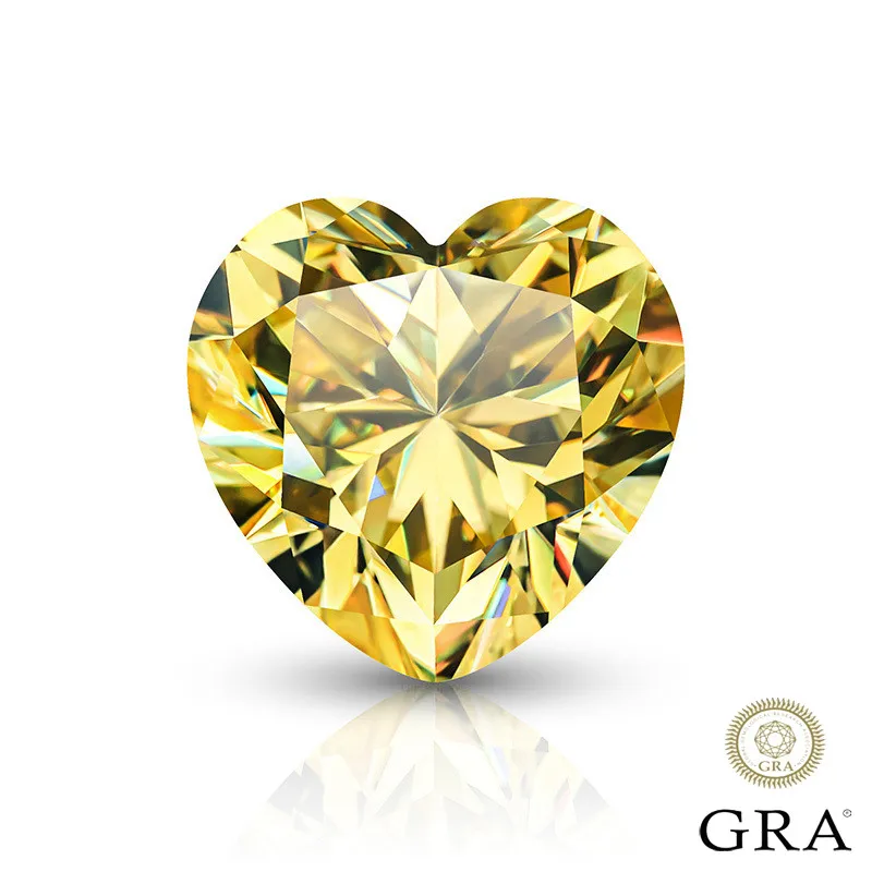

JINGLI Pear Cut Lemon Yellow Moissanite Stone with Certificate Waist Code Diamond Gemstone Excellent for Custom Jewelry Making