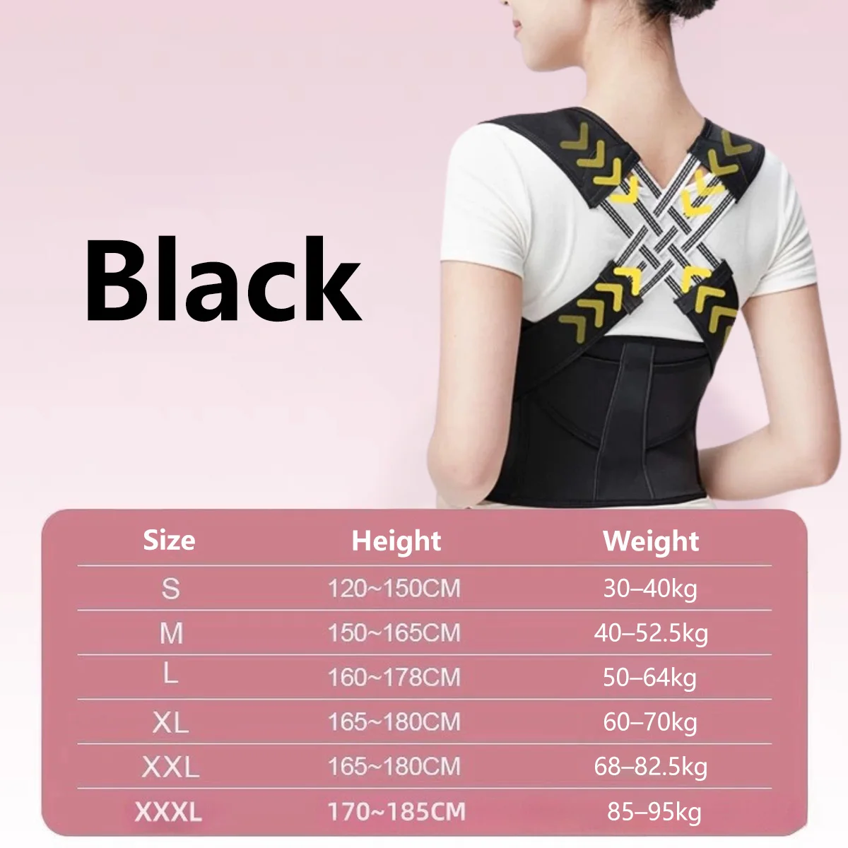 Adjustable Posture Corrector Back Support Belt Spine Alignment Waist Trainer for