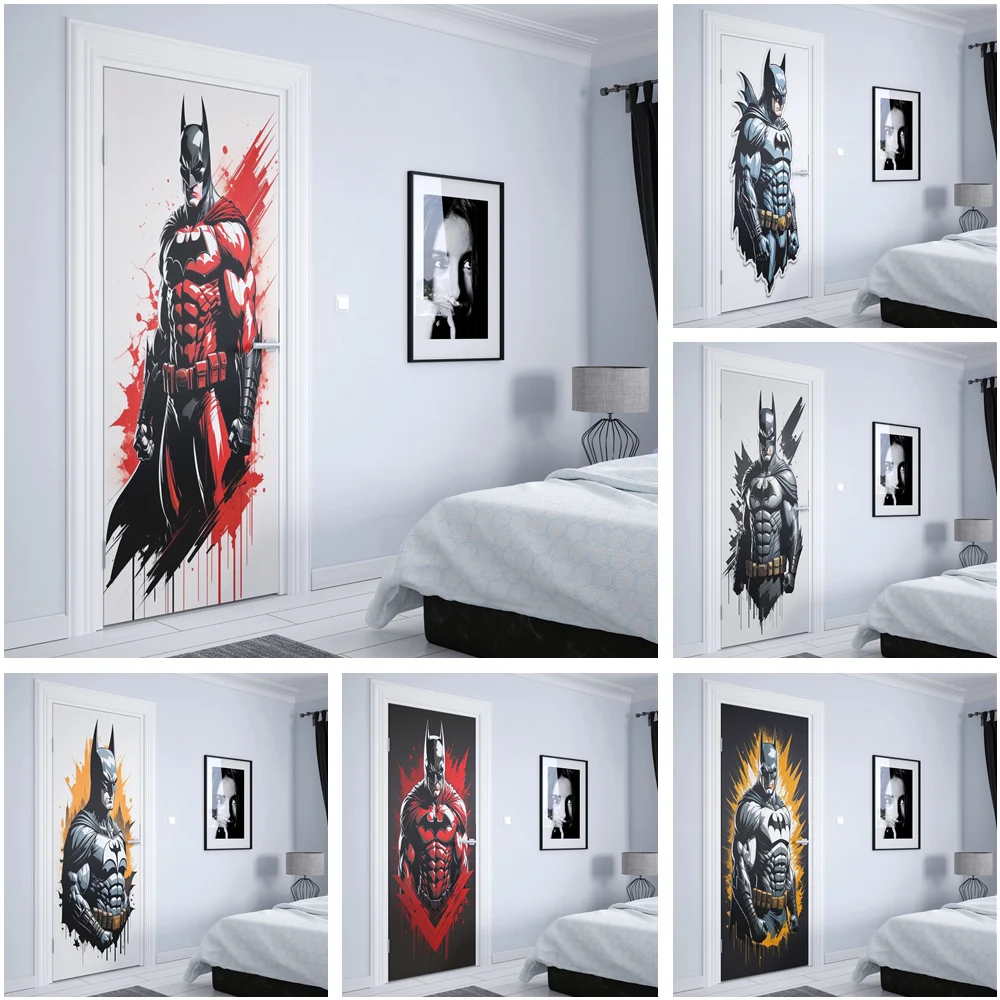 Disney Marvel Super Hero Batman Graffiti Door Sticker Wall Decor Pvc Exquisite Home Boy Room Decoration Hd Wall Sticker Gift