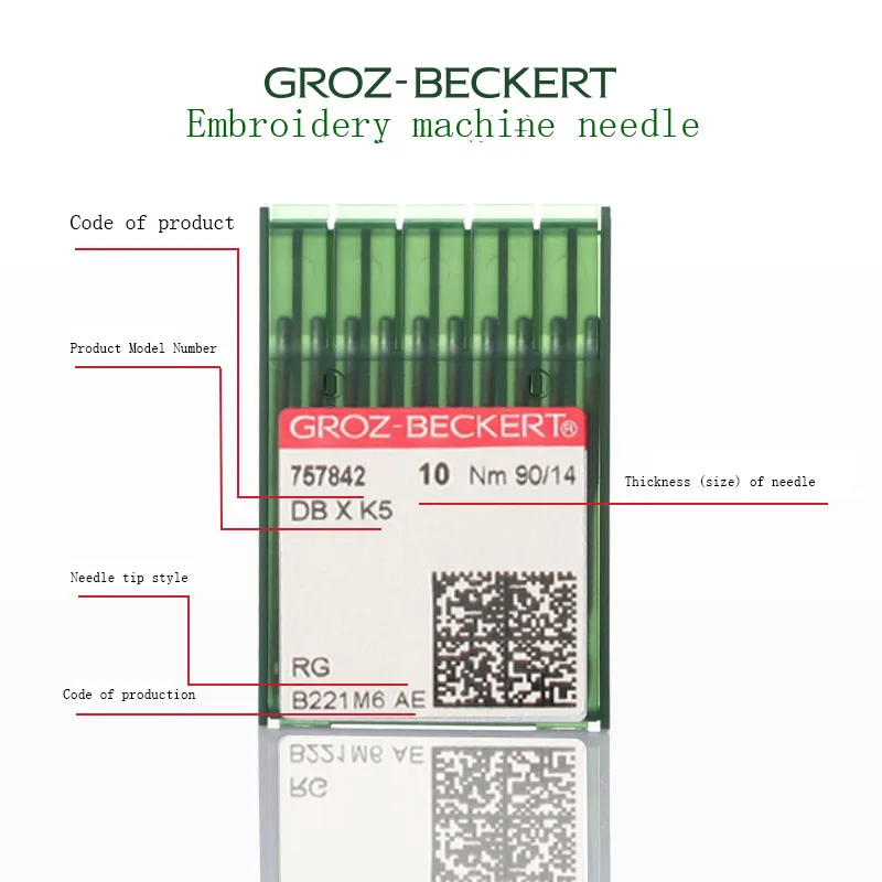 100 PCS DBXK5 Groz-Beckert Embroidery Machine Needles For