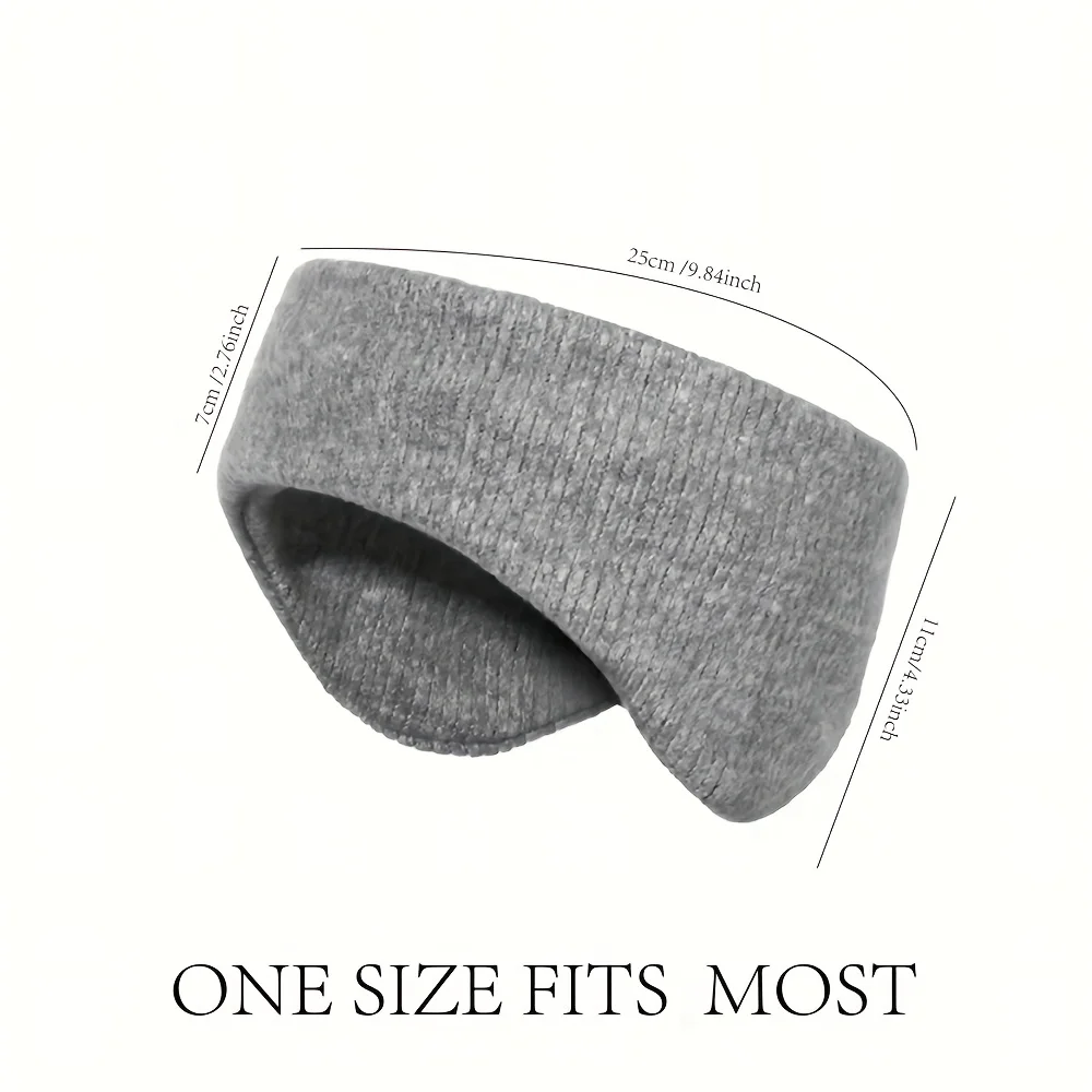 Winter Thermal Headband Winter Thickened Knitted Ear Protection Skiing Sport Band Forehead Warm Outdoor Running Cycling Headwear