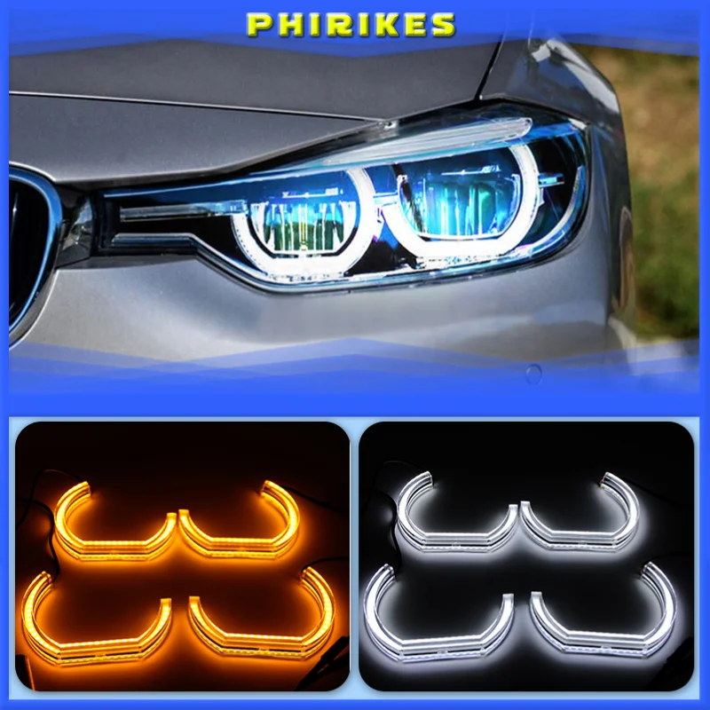 

LED Angel Eyes For BMW 3 Series E90 E92 E93 M3 2007-2013 Coupe cabrioletCar Lights Accessories Halo 3D DTM LCI Style Acrylic