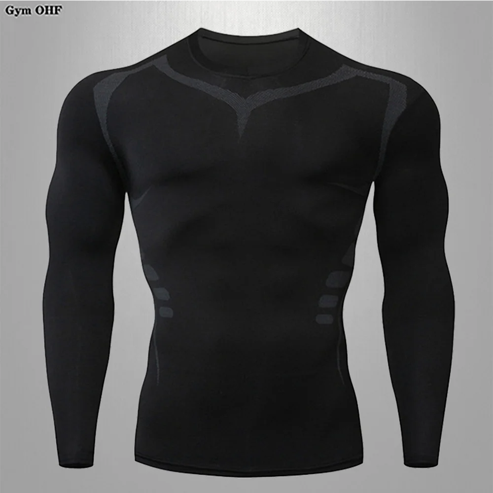 Compression T Shirt Sport T Shirt Running T Shirts Running T Shirt Fitness Clothes Sports Leggings Men's Running Fitness Sports Tights Cycling Sports Quick Dry Men's Tights Athletic Exercise T-shirt Jogging Compression