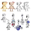 Fine Robot Series Sstronaut Nutcracker Machine Girl Dangle Charm Bead Fit Original 925 Sterling Silver Bracelet DIY Jewelry Gift 1