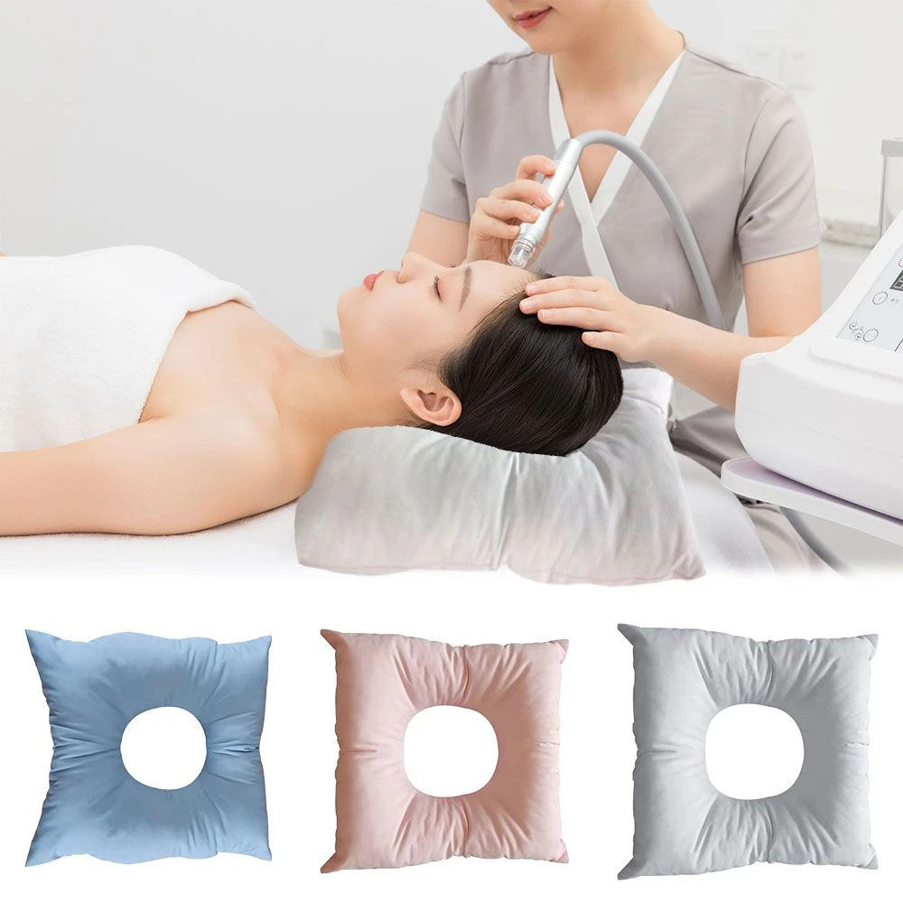 1pc Massage Pillow Face Down With Hole Square Rest Spa Bed Table