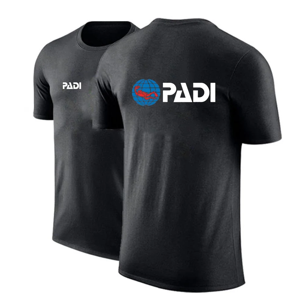 Camiseta de manga corta de Scuba Driver Padi para hombre, camiseta de moda con estampado de Color sólido, 2024 algodón, Simple, ordinario, Harajuku, Popular, Verano
