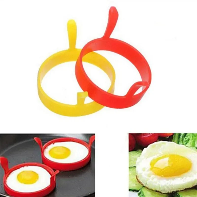 Silicone Ring Fried Egg Mold Nonstick Pancake Ring Molds Heat Resistant Multi-function Portable Creative for Cooking DIY Tool