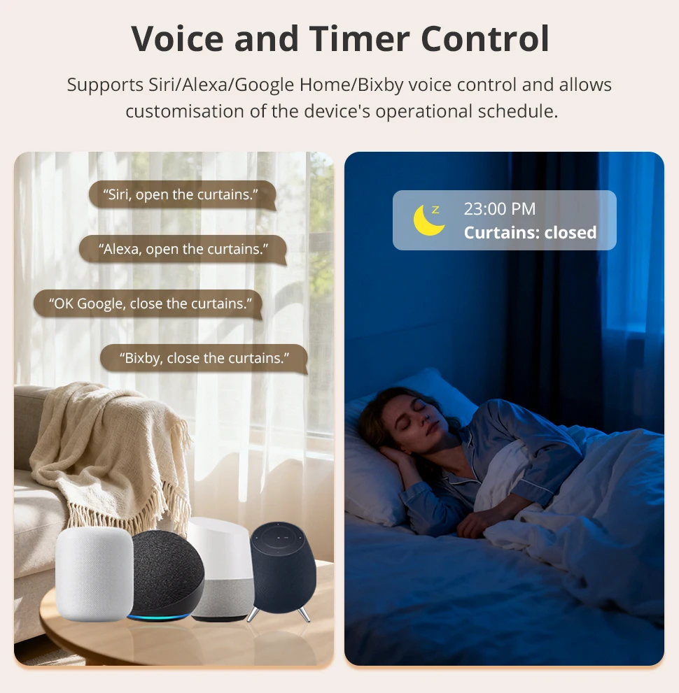 Matter Thread Smart Mini Motor with Splicing Curtain Track Support Homekit Alexa
