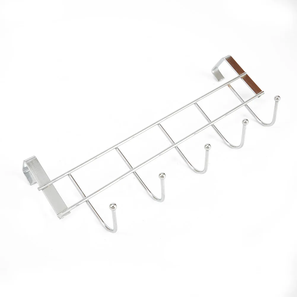 

5pcs Storage Holder Hooks Door Wall Hooks Stainless Steel Hanger Clothes Towel Storage Rack Kitchen Bathroom Storage Racks