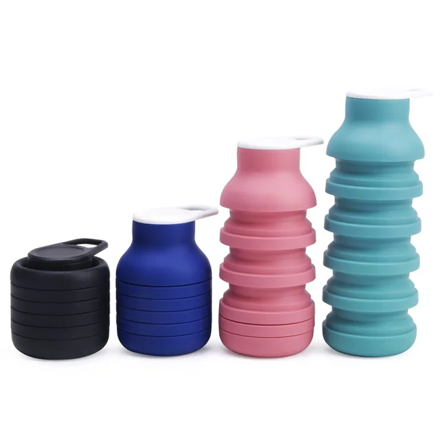 Silicone Collapsible Outdoor Travel Sports Water Bottle 3