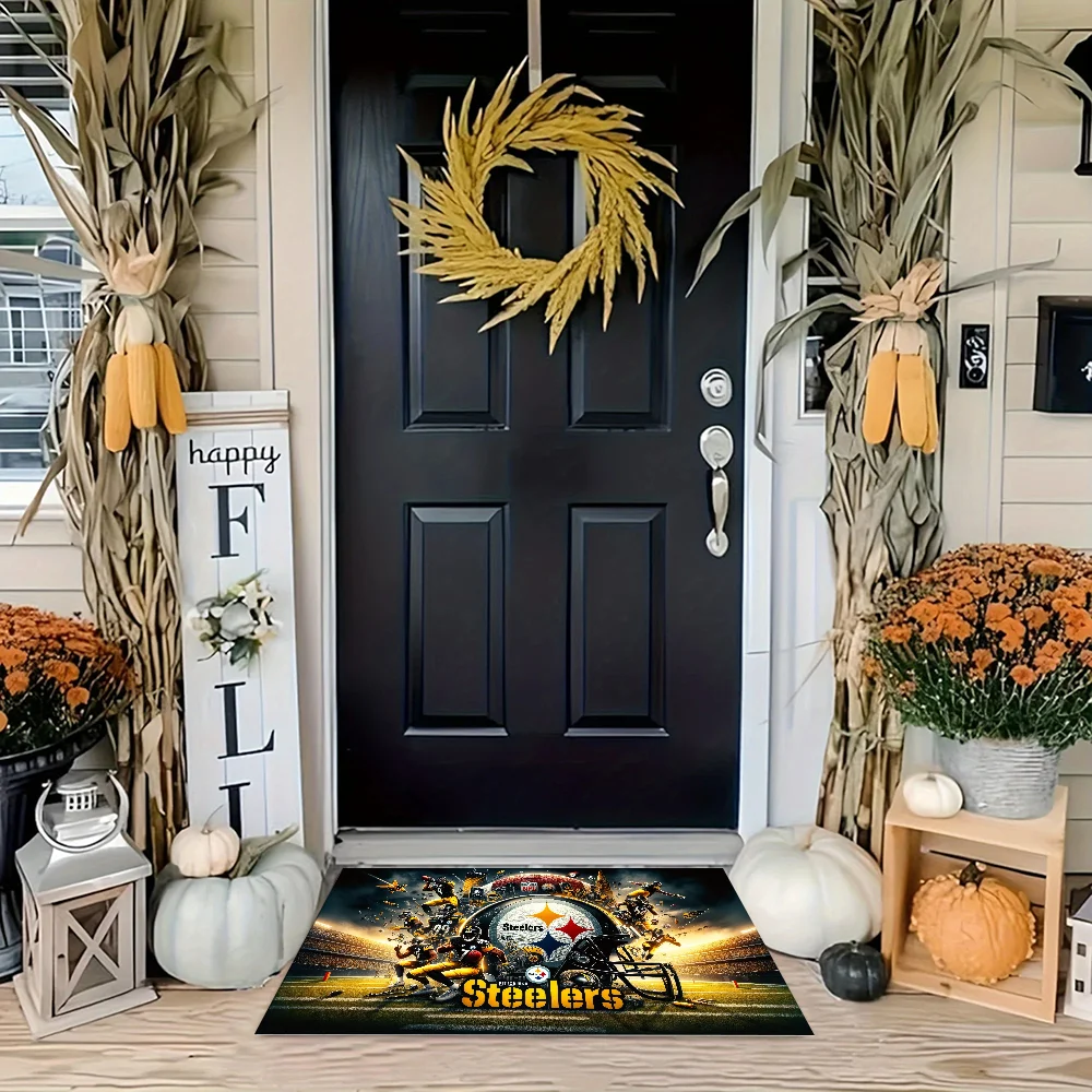 PittsburghS SteelerS Turkey Em Custom Bathroom Foot Mat Room Mats Main Door Entry Mat Home Non-slip Pad Doormat Entrance Door 4
