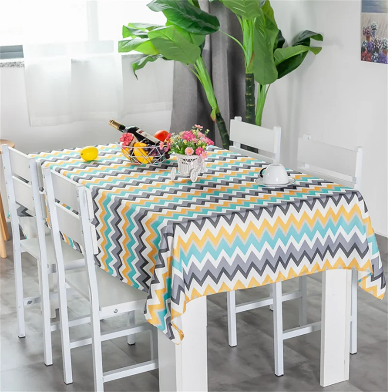 

Nordic Decorative Linen Tablecloth With Tassel Dustproof Thicken Rectangular Wedding Dining Table Cover Tea Table Cloth