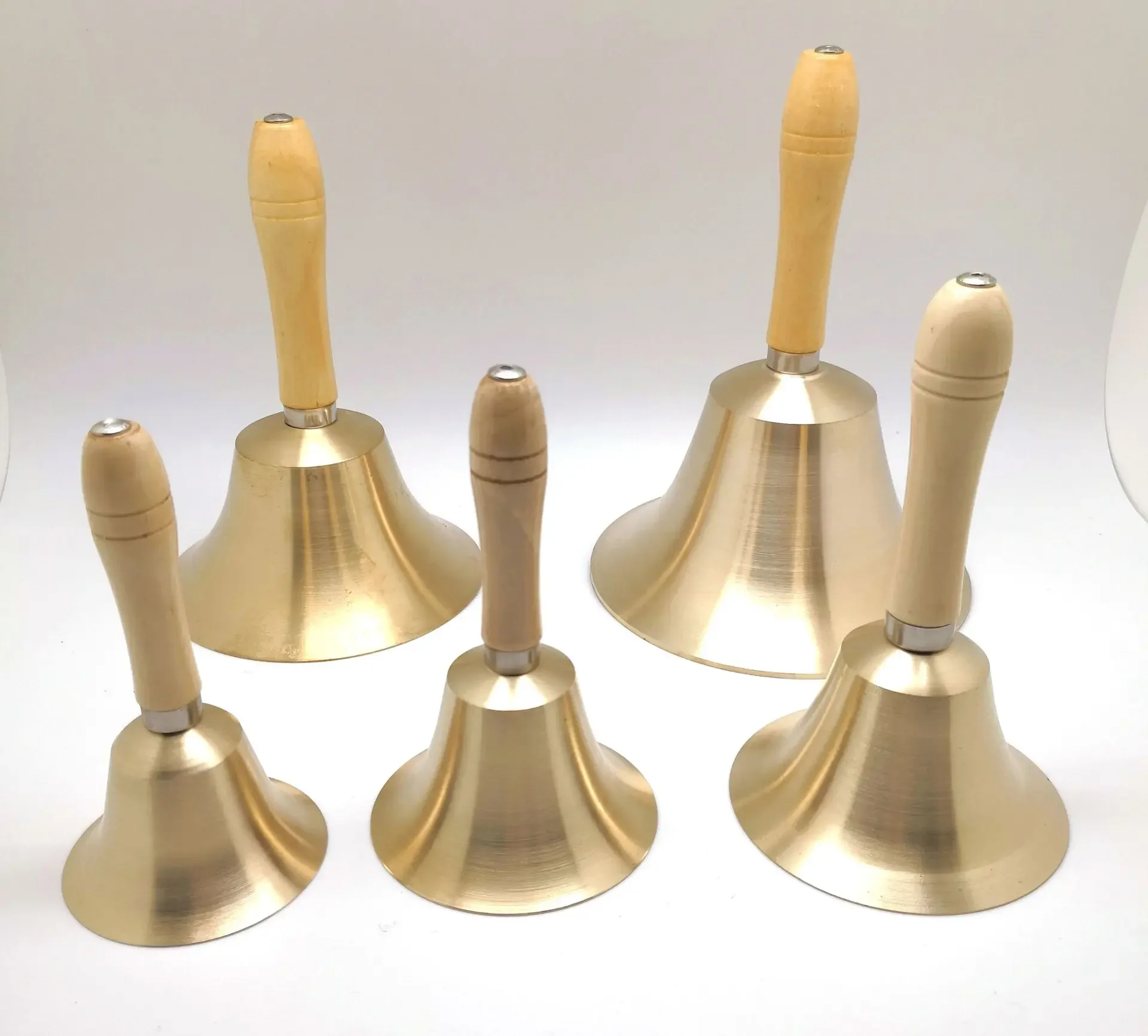 Wooden Handle Copper Bell 8-17CM for Noble Reception Dinner Shop Hotel Church School Christmas Hand bell christmas bell jingle bells brass bell home decor