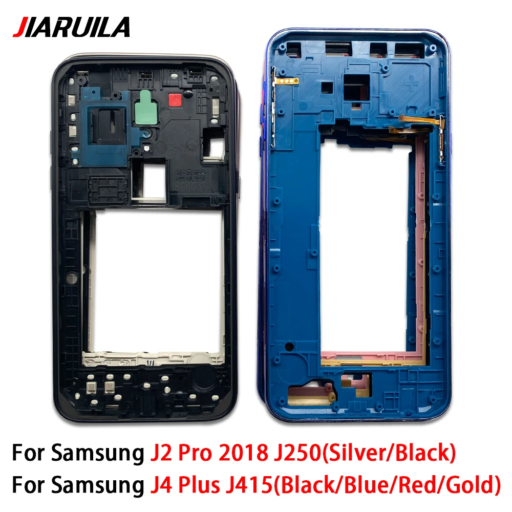 삼성 J4 J6 플러스 J610 J2 코어 J2 프로 2018 J250 하우징 미들 프레임 케이스, 사이드 단추 키 교체, 10 개