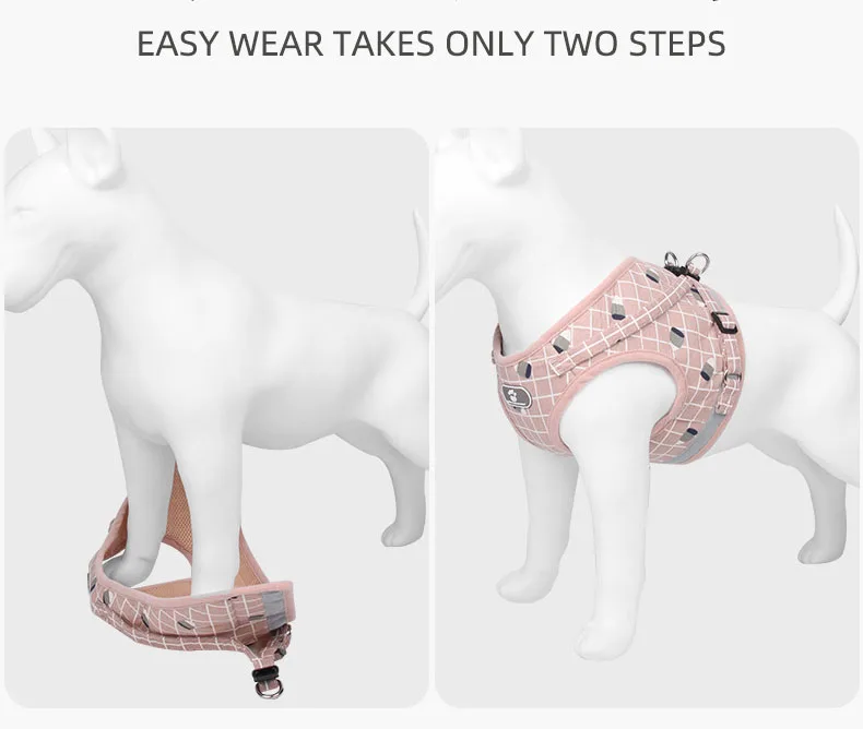 Title 5, Dog Vest Chest Harness with Leash Reflective Br...