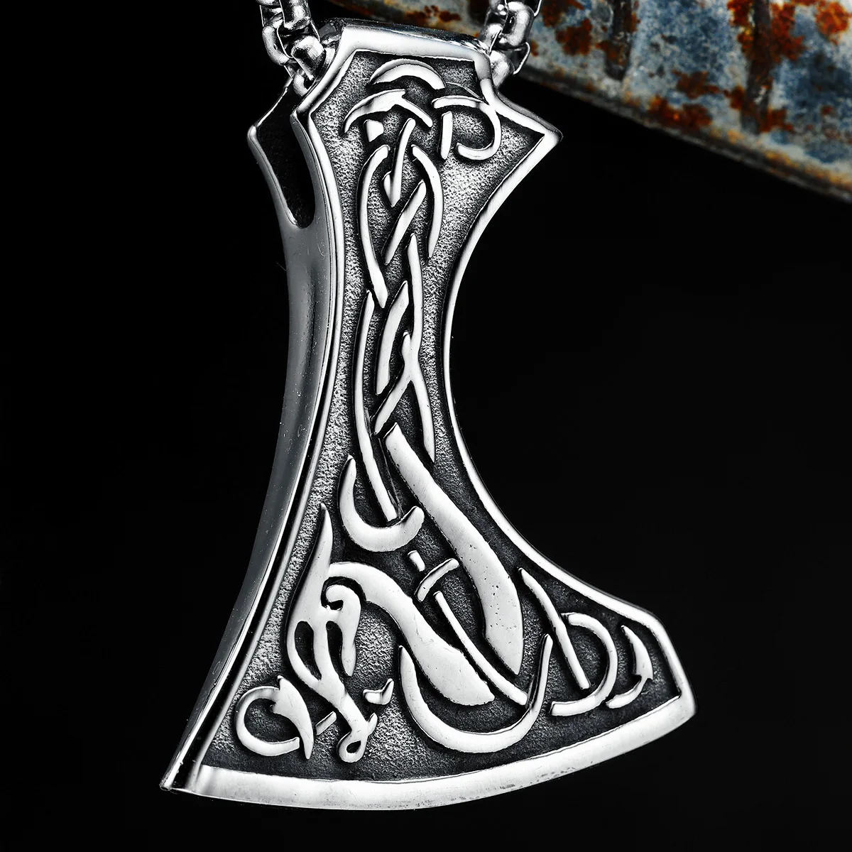 Viking-男性用のステンレス鋼のネックレスとペンダント,いくつかの