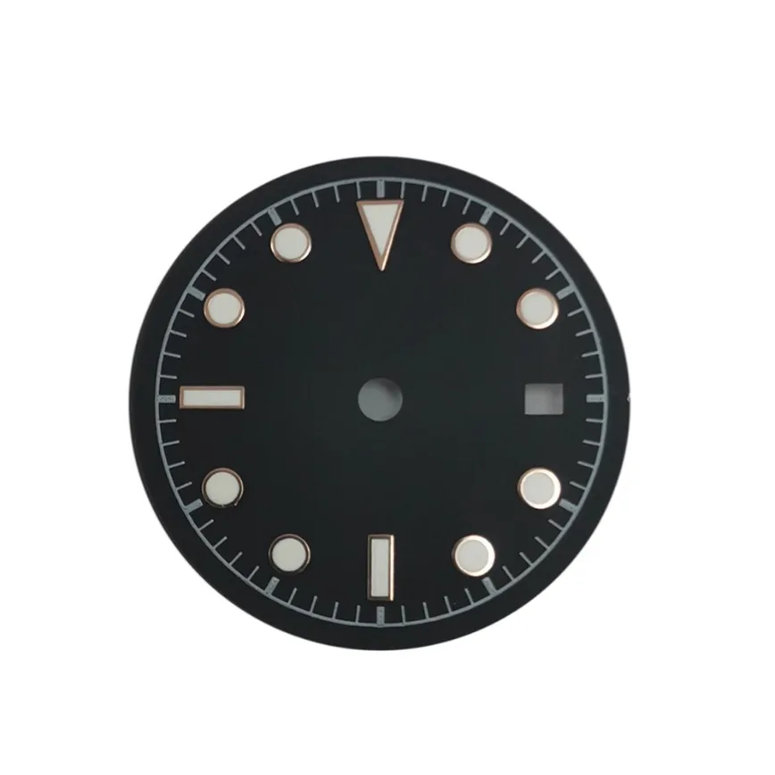 

31mm Dial No Logo Black Green Dial Green Luminous Suitable for 8215/8200/2813 Automatic Movements Watch Accessories Watch Dials