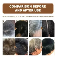 Sérum de traitement pour cheveux gris et blancs, couverture de cheveux blancs au noir, document naturel, spray de réparation, anti-perte, restauration de cheveux, soins capillaires sains 4