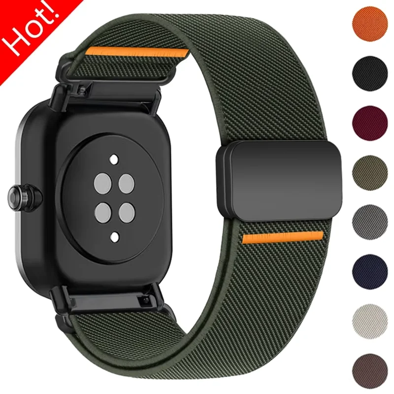 Magnetic Nylon Strap - Versatile Smartwatch Band, 20/22mm