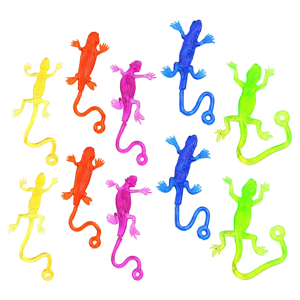 

Gadgets Funny Lizard Soft Gummy Ball Sticky Lizards Toy Children Kids Plaything Pressure Relief Stretchy Creative Interactive