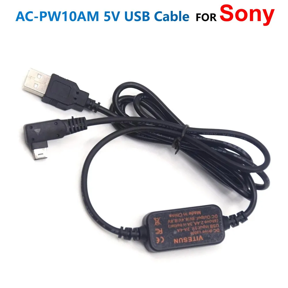 Ac-Pw10Am Adattatore Cavo Usb 5V Per Sony A77 A99 A100 A200 A290 A350 A380 A390 A450 A550 A700 A850 A900 Nex-Vg10