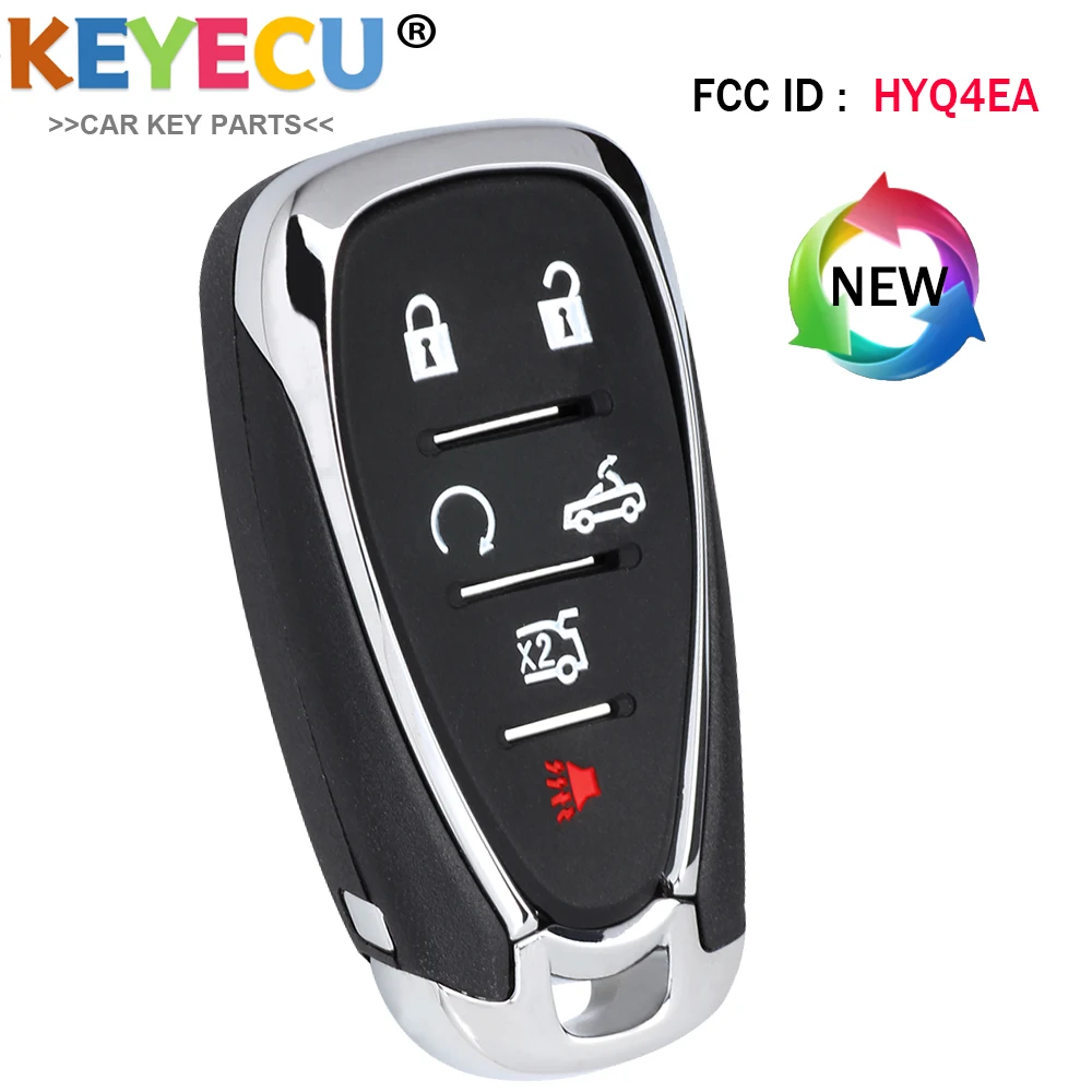KEYECU Smart Remote Key Fob Shell Case 6 Button Replacement For Chevrolet Camaro HYQ4EA 433MHz key case,car key shell,car remote key,key shell