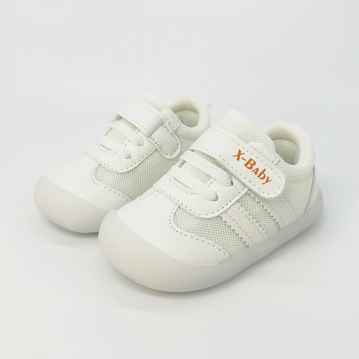 

Baby Boys Girls Autumn Solid Color Fruit Soft Bottom Baby Shoes Mesh Breathable Walking Shoes