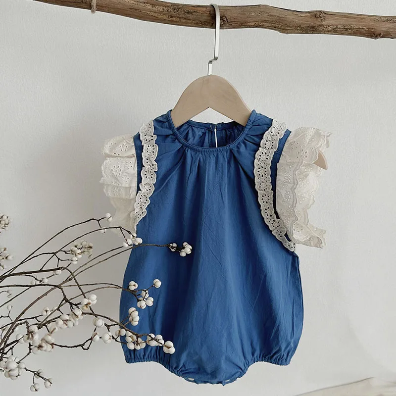 Cute Baby Girls Lace Bodysuit Summer Clothing