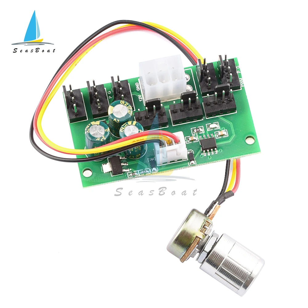 DC12V Computer Case Miner Fan Speed Controller Module 8-Channel Fan Hub PWM High-Power Violent Controller Speed Governor