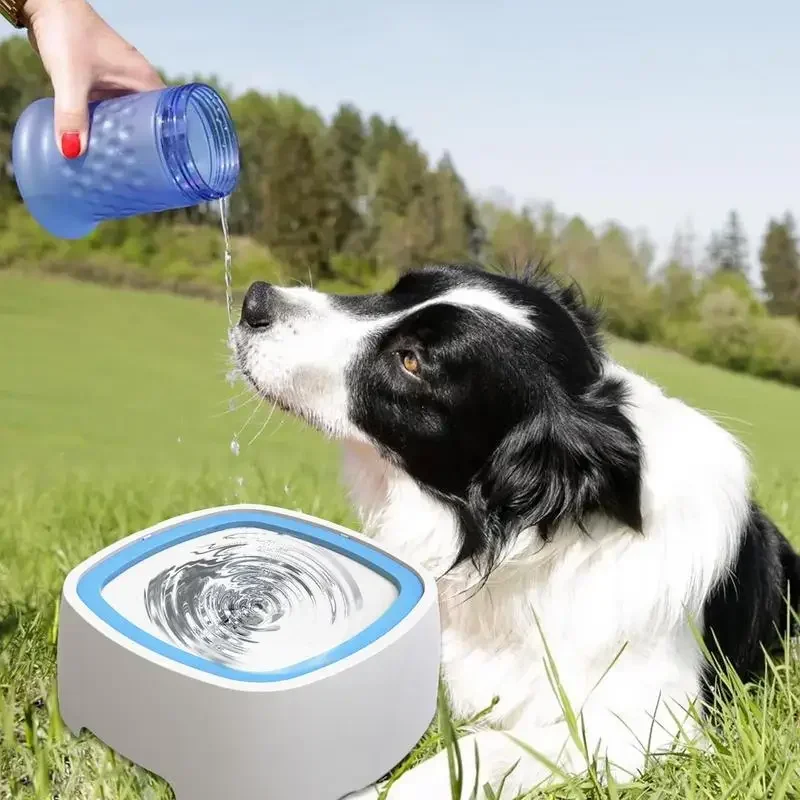 

L Drive Pets Pet Dogs 1.5 Supplies Splash Wetting Floating Mouth Non Bowl Water For Cats Dog