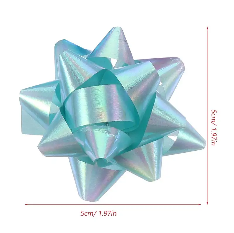 Ribbon Bow Decoration Christmas Bow Ornaments 70pcs Christmas Decoration Pull Bows Gift Knot Ribbon 2-Inch Star Lace Ribbon Birthday Party Wedding Gift Packaging Wrapping
